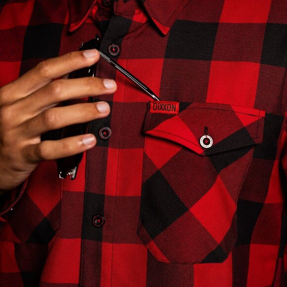 DIXXON Redrum Mens Flannel NWT in bag. 1 Size M, and 1 Size L - Picture 4 of 4